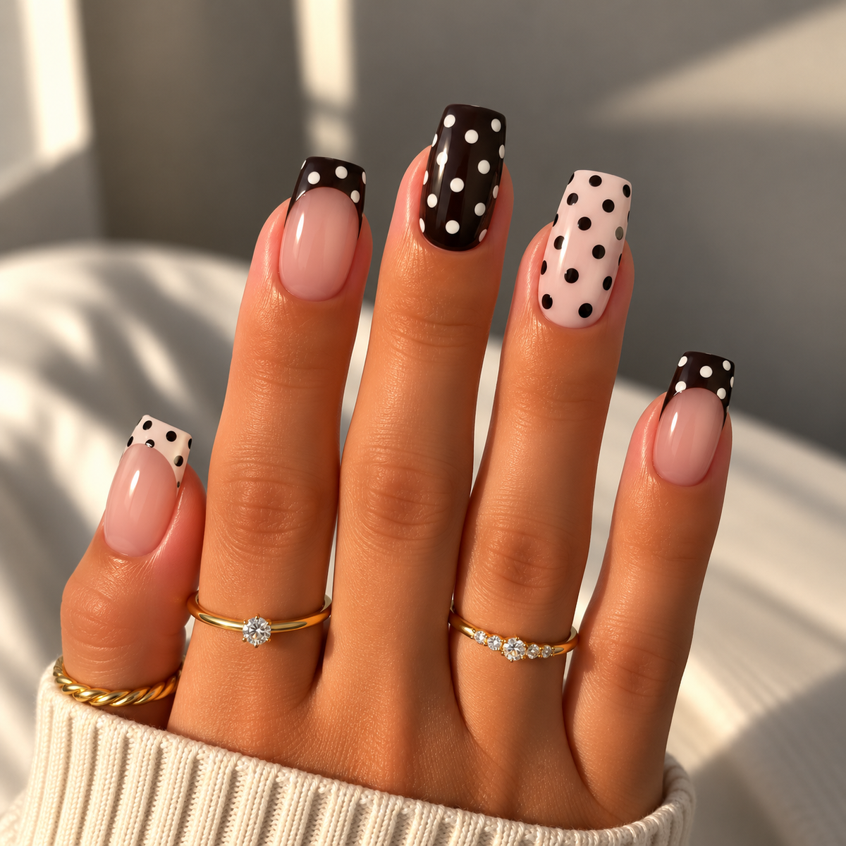 Polka Press Ons / 24pcs